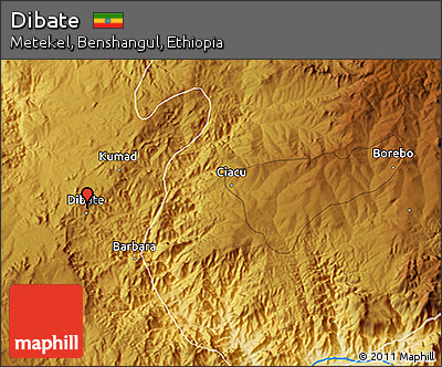 Physical 3D Map of Dibate