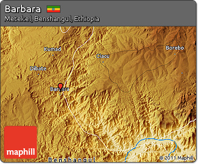 Physical 3D Map of Barbara