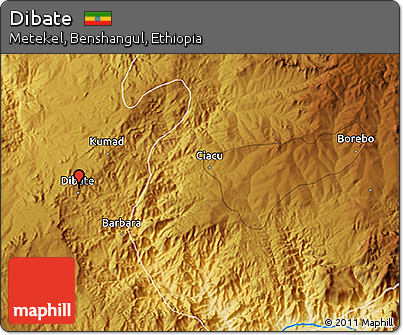 Physical 3D Map of Dibate