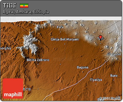 Physical 3D Map of Tīlīlī