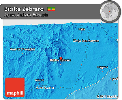 Political 3D Map of Bitilta Zebraro
