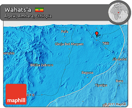Political 3D Map of Wahats'a