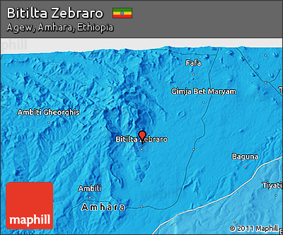 Political 3D Map of Bitilta Zebraro