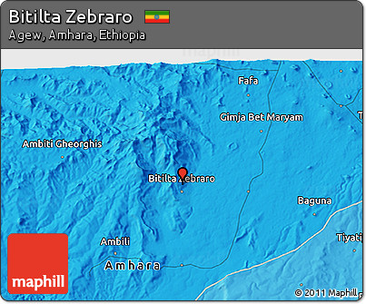 Political 3D Map of Bitilta Zebraro