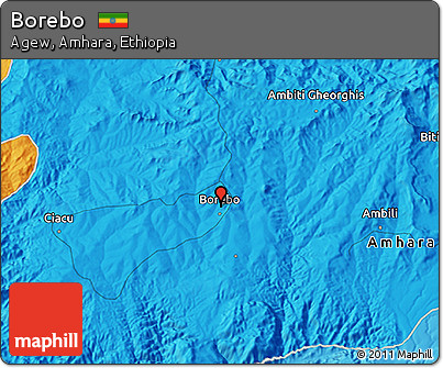 Political 3D Map of Borebo
