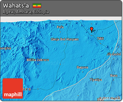 Political 3D Map of Wahats'a