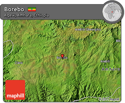 Satellite 3D Map of Borebo