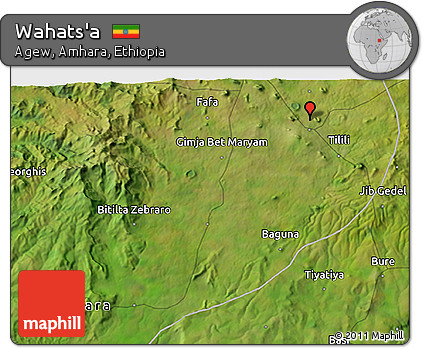 Satellite 3D Map of Wahats'a