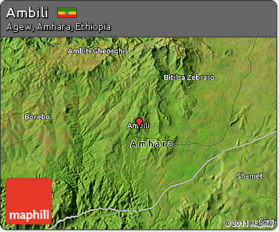 Satellite 3D Map of Ambili