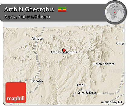 Shaded Relief 3D Map of Ambiti Gheorghis