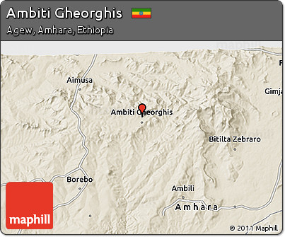 Shaded Relief 3D Map of Ambiti Gheorghis