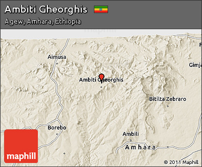 Shaded Relief 3D Map of Ambiti Gheorghis