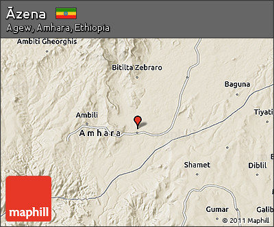 Shaded Relief 3D Map of Āzena