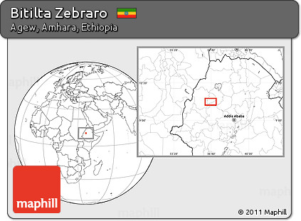 Blank Location Map of Bitilta Zebraro