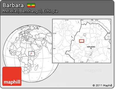 Blank Location Map of Barbara