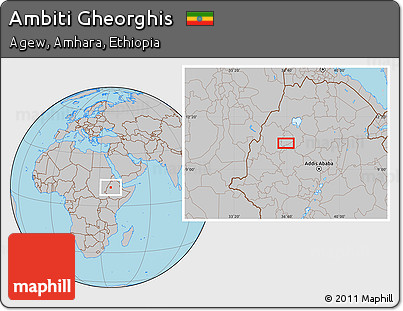 Gray Location Map of Ambiti Gheorghis