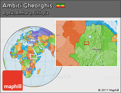 Political Location Map of Ambiti Gheorghis