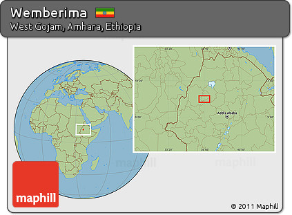 Savanna Style Location Map of Wemberima