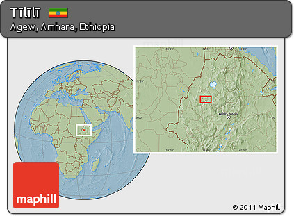 Savanna Style Location Map of Tīlīlī, hill shading