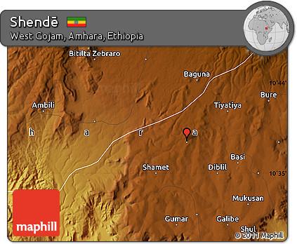 Physical Map of Shendē