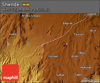 Physical Map of Shendē
