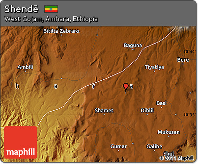 Physical Map of Shendē