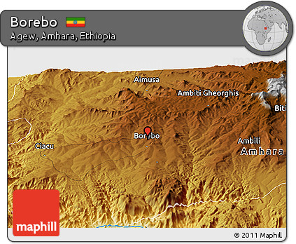 Physical Panoramic Map of Borebo