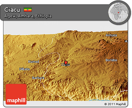 Physical Panoramic Map of Ciacu