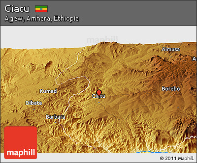 Physical Panoramic Map of Ciacu