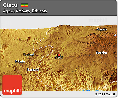 Physical Panoramic Map of Ciacu