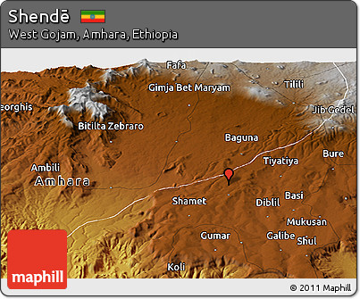 Physical Panoramic Map of Shendē