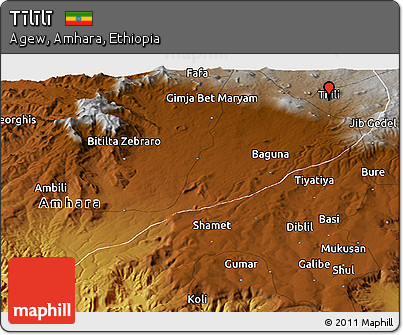 Physical Panoramic Map of Tīlīlī