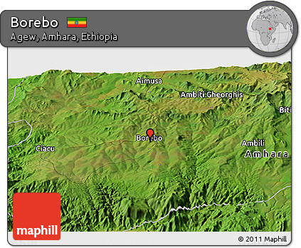Satellite Panoramic Map of Borebo