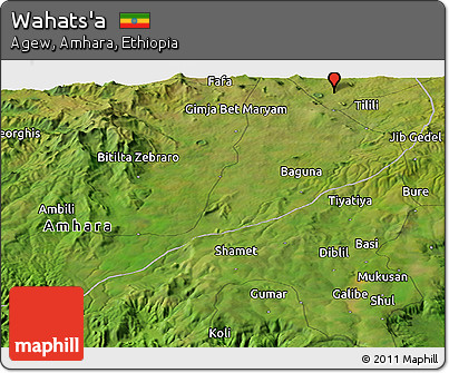 Satellite Panoramic Map of Wahats'a
