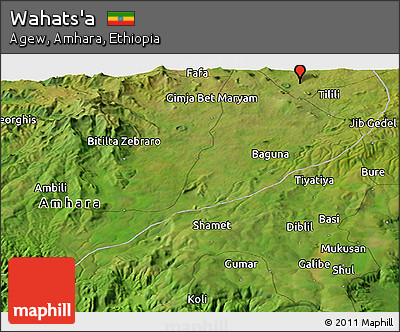 Satellite Panoramic Map of Wahats'a