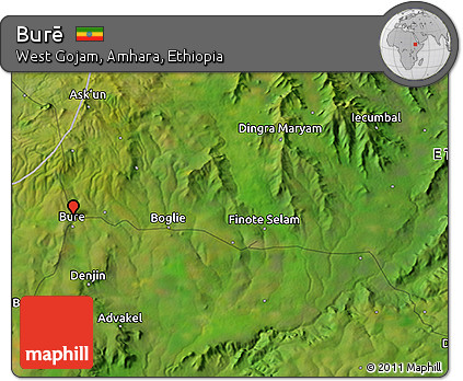 Satellite 3D Map of Burē