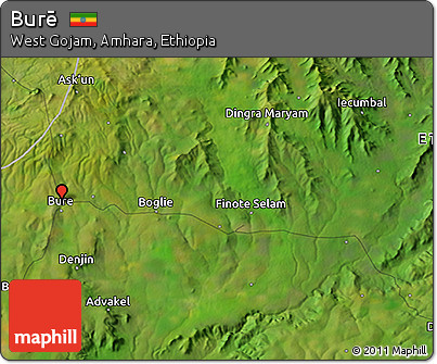 Satellite 3D Map of Burē