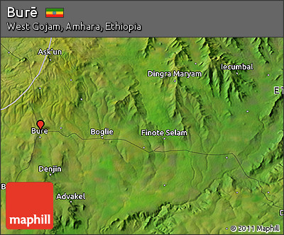 Satellite 3D Map of Burē