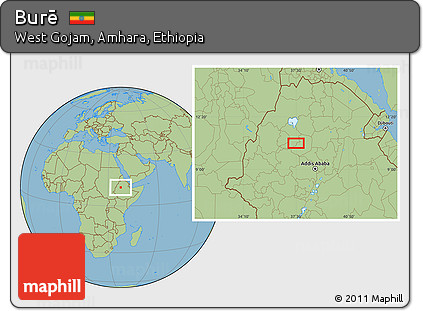 Savanna Style Location Map of Burē