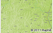 Physical Map of the area around 10° 38' 32" N, 3° 19' 30" W