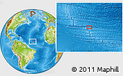 Physical Location Map of the area around 10° 38' 32" N, 40° 43' 30" W
