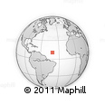 Outline Map of the Area around 10° 38' 32" N, 40° 43' 30" W, rectangular outline