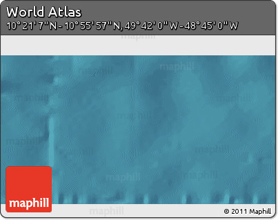 Satellite 3D Map of the Area around 10° 38' 32" N, 49° 13' 30" W
