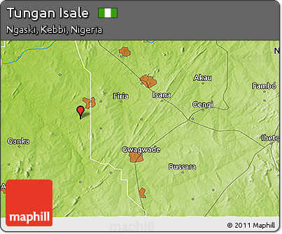 Physical 3D Map of Tungan Isale