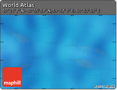 Physical Map of the Area around 10° 38' 32" N, 60° 25' 29" E
