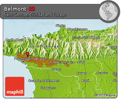 Physical 3D Map of Belmont