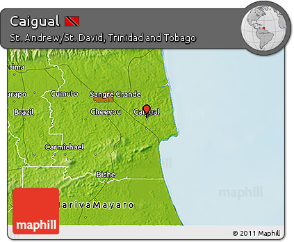 Physical 3D Map of Caigual