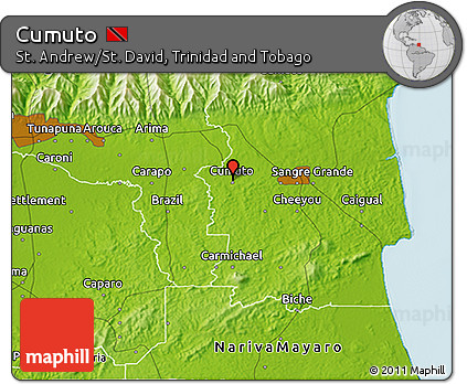 Physical 3D Map of Cumuto