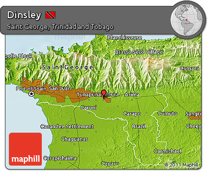 Physical 3D Map of Dinsley