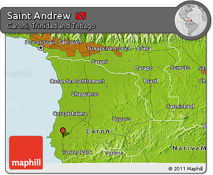 Physical 3D Map of Saint Andrew